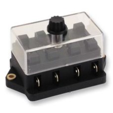 (Ref FA001) Replacement 4 way Blade fuse Box holder with clear cover 12v / 24v  volt K-324 Motorhome Auto Commercial